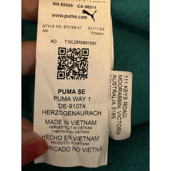 PUMA Mens Power AOP Graphic Athletic Outerwear Hoodie Teal XL - Picture 9 of 11